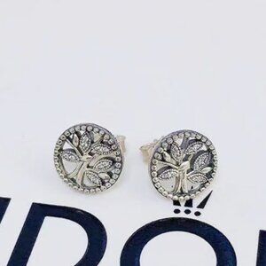 Pandora Sparkling Family Tree Stud Earrings